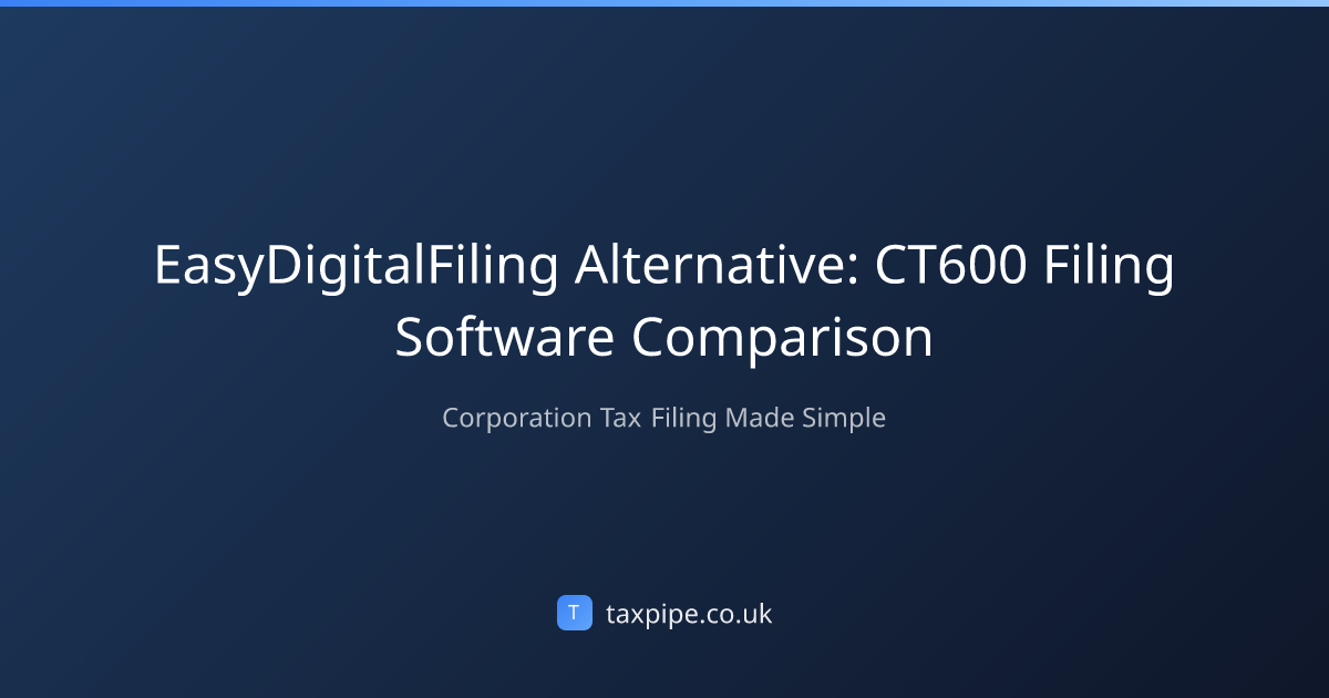 EasyDigitalFiling Alternative: CT600 Filing Software Comparison | Taxpipe
